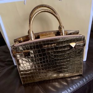 Michael Kors Gold Karla Satchel. Brand new.